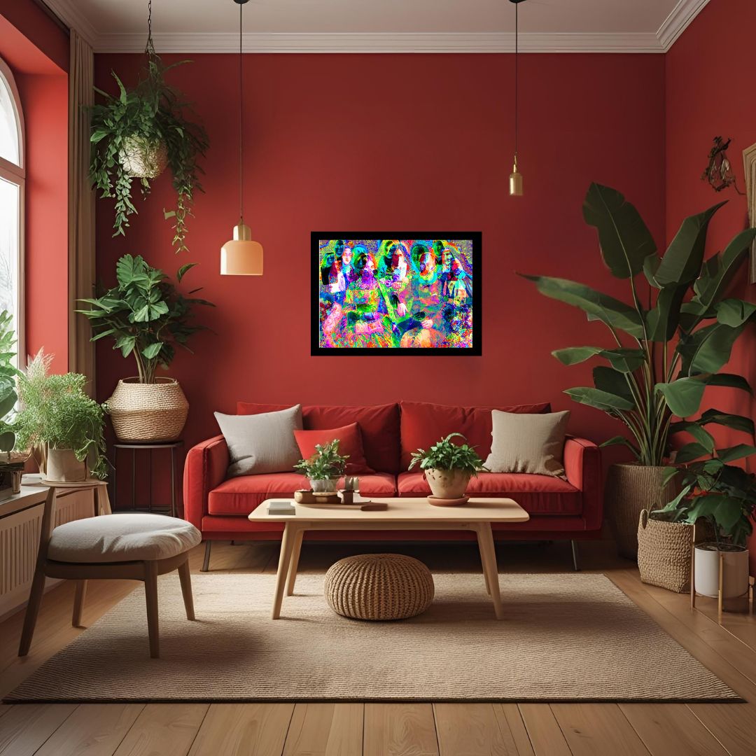 interprétation de sainte thérèse de lisieux, imprimée sur support aluminium, par claudine bucourt alias cibi